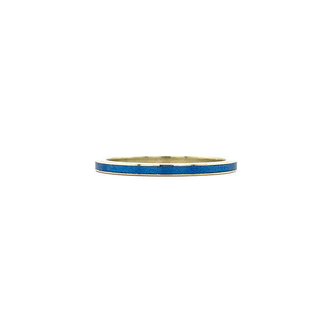 Gouden ring met emaille 14 karaat
