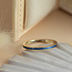 Goldener Ring mit blauem Emaille 14 Karat