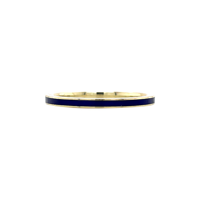 Gold ring with blue enamel 14 karat