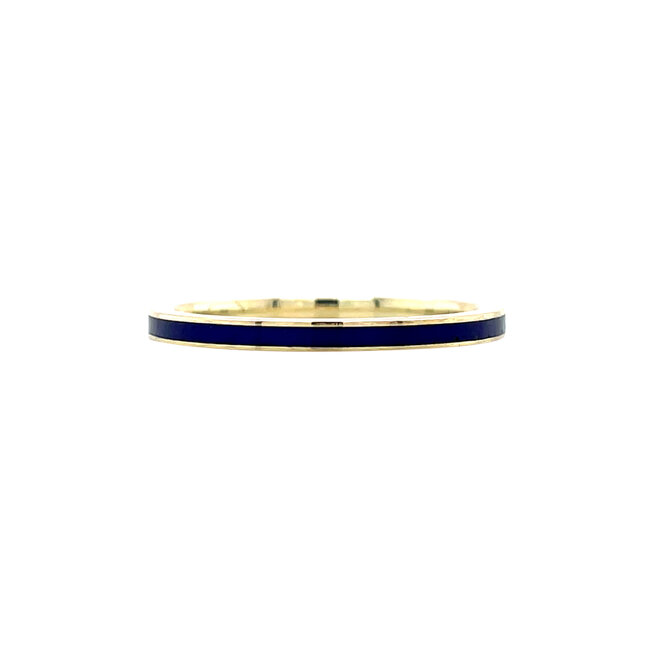 Gold ring with blue enamel 14 karat