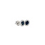 White gold entourage stud earrings with sapphire and diamond 14 kt