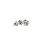 Witgouden entourage oorstekers met saffier en diamant 14 krt
