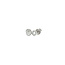 White gold solitaire stud earrings with diamond 14 kt
