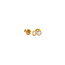 Gelbgoldene Solitär-Ohrstecker mit Diamant 14 kt