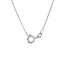 Weißgoldenes Entourage-Collier mit Saphir und Diamant 14 kt