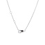 Weißgoldenes Entourage-Collier mit Smaragd und Diamant 14 kt