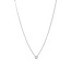 Witgouden solitair collier met diamant 14 krt