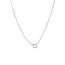 Weißgoldenes Solitär-Collier mit Diamant 14 kt