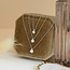 Weißgoldenes Solitär-Collier mit Diamant 14 kt