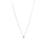 Witgouden solitair collier met diamant 14 krt