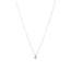 Weißgoldenes Solitär-Collier mit Diamant 14 kt