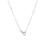 Weißgoldenes Solitär-Collier mit Diamant 14 kt