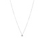 Weißgoldenes Solitär-Collier mit Diamant 14 kt