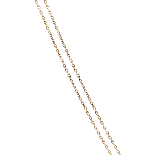 Gelbgoldenes Solitär-Collier mit Diamant 14 kt