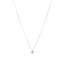Weißgoldenes Solitär-Collier mit Diamant 14 kt