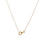 Geelgouden solitair collier met diamant 14 krt