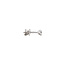 White gold solitaire stud earrings with diamond 14 kt