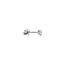 White gold solitaire stud earrings with diamond 14 kt