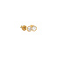 Gelbgoldene Solitär-Ohrstecker mit Diamant 14 kt