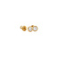 Gelbgoldene Solitär-Ohrstecker mit Diamant 14 kt