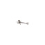 White gold solitaire stud earrings with diamond 14 kt