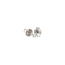 Witgouden solitair oorstekers met diamant 14 krt