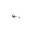 Witgouden solitair oorstekers met diamant 14 krt