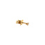 Gelbgoldene Solitär-Ohrstecker mit Diamant 14 kt