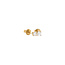 Gelbgoldene Solitär-Ohrstecker mit Diamant 14 kt