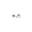 White gold solitaire stud earrings with diamond 14 kt