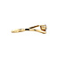 Gold hammered ring with zirconia 14 karat