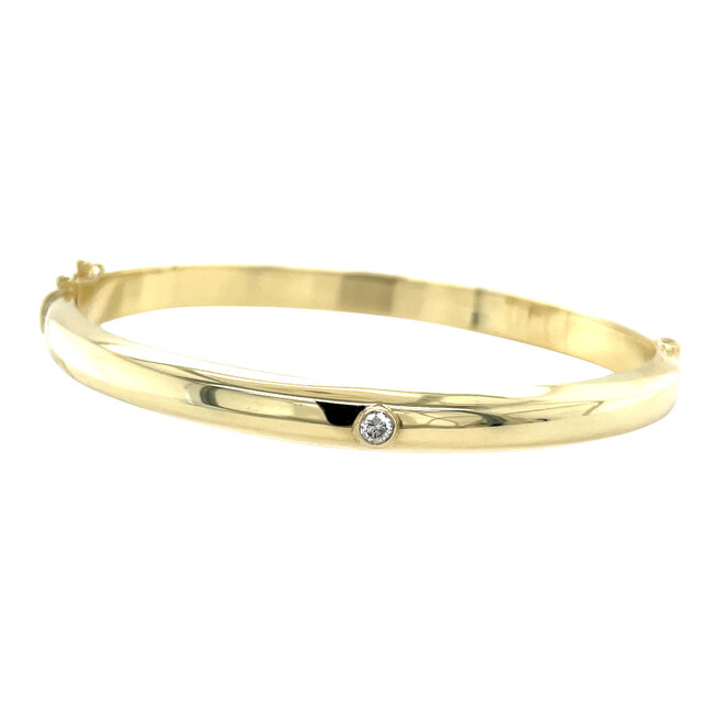 Goldener Armreif mit Diamant 14 Karat