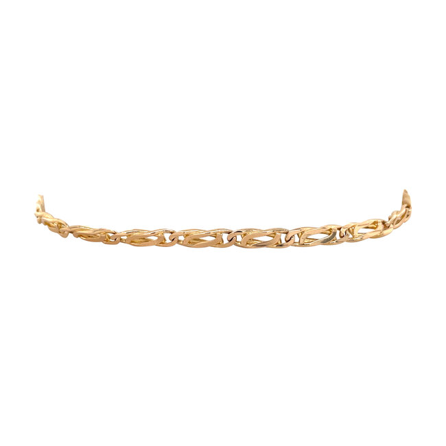 Gouden armband valkenoog 21.5 cm 14 karaat