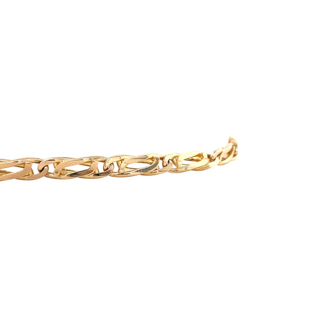 Gouden armband valkenoog 21.5 cm 14 karaat