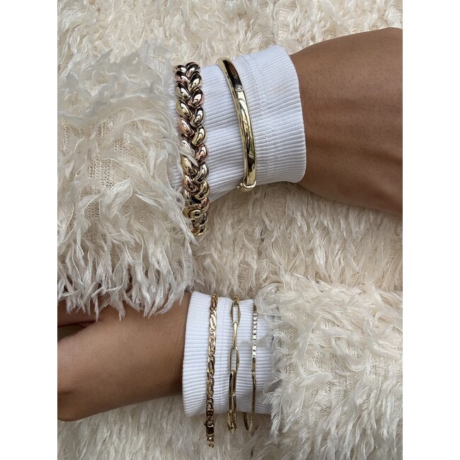 Gouden armband valkenoog 21.5 cm 14 karaat