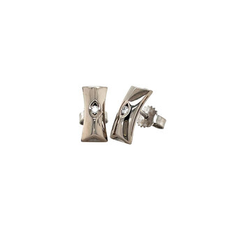 Witgouden oorstekers diamant