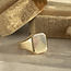 Tricolour gold signet ring 14 karat