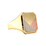 Tricolour gold signet ring 14 karat