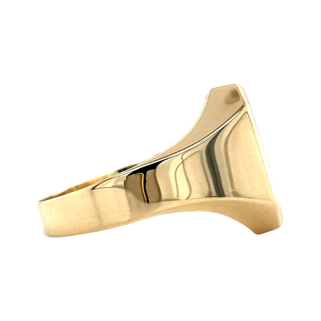 Tricolour gold signet ring 14 karat