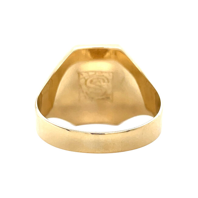Tricolour gold signet ring 14 karat