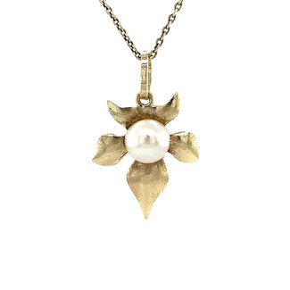 Gouden hanger met parel
