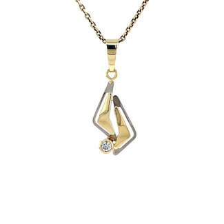 Gouden hanger zirkonia