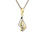 Bicolour gold pendant with zirconia 14 karat