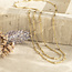 Gold beaded necklace 43.5 cm 14 karat