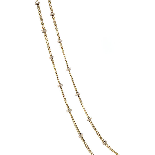 Goldene Kugelkette 43,5 cm 14 Karat