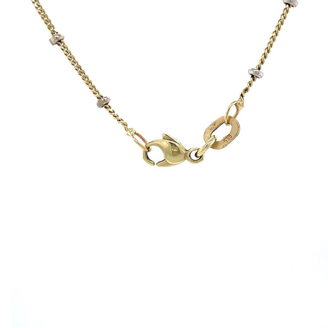 Goldene Kugelkette 43,5 cm 14 Karat