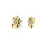 Gold stud earrings with zirconia 14 karat