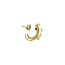 Gold stud earrings with zirconia 14 karat