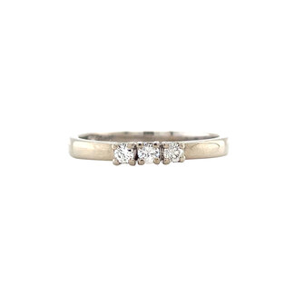 Witgouden ring met diamant