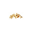 Gold children's stud earrings dolphin 14 karat